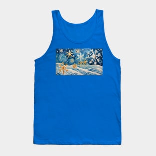 Snowflake in Van Gogh Style Tank Top